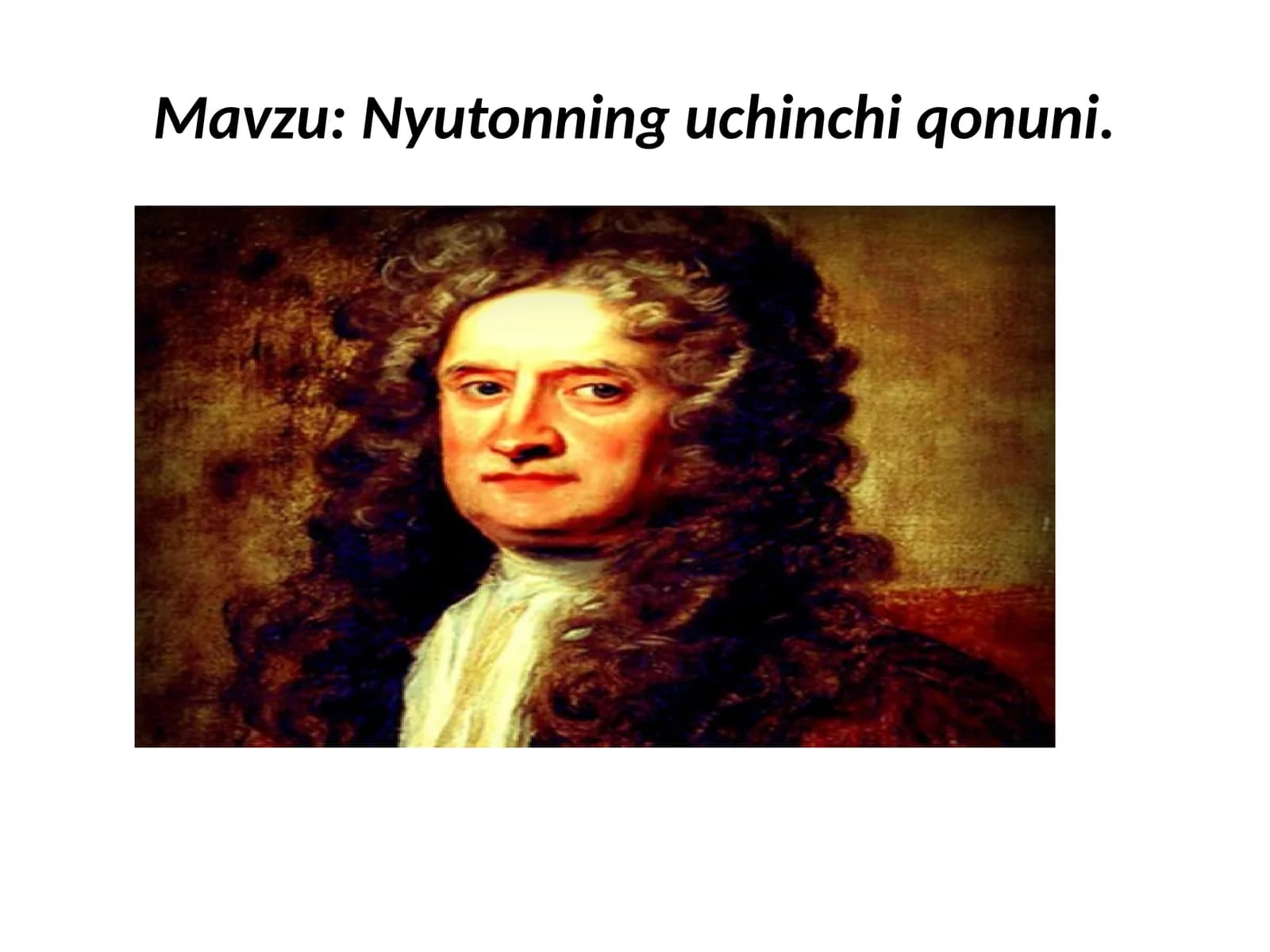 Nyutonning uchinchi qonuni