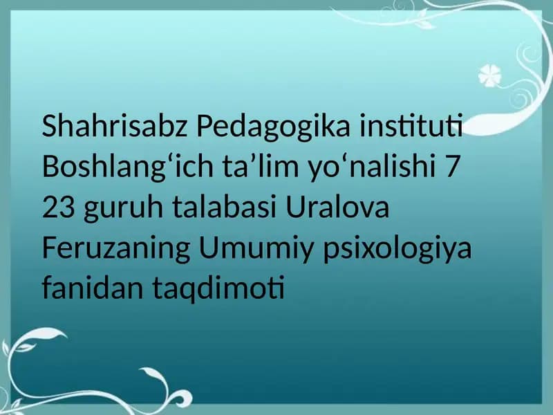 Yetuklik davri psixologiyasi