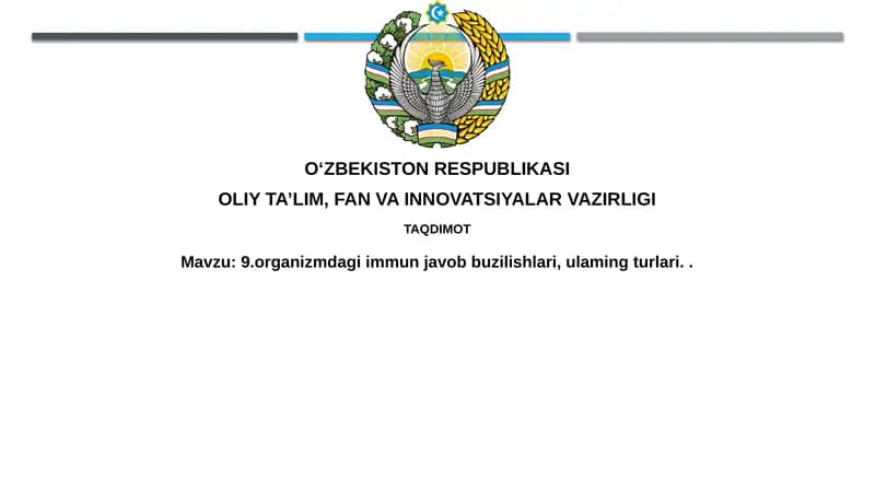 Immunitet reaksiyasining buzilishlari