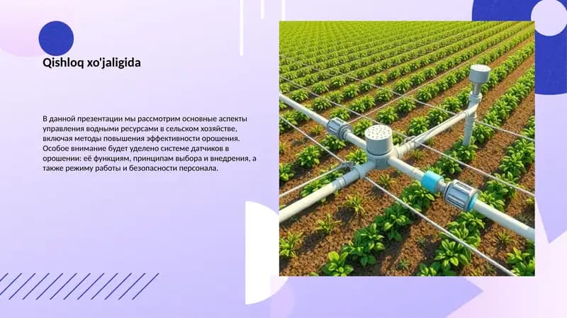 Sug'orish samaradorligini oshirish
