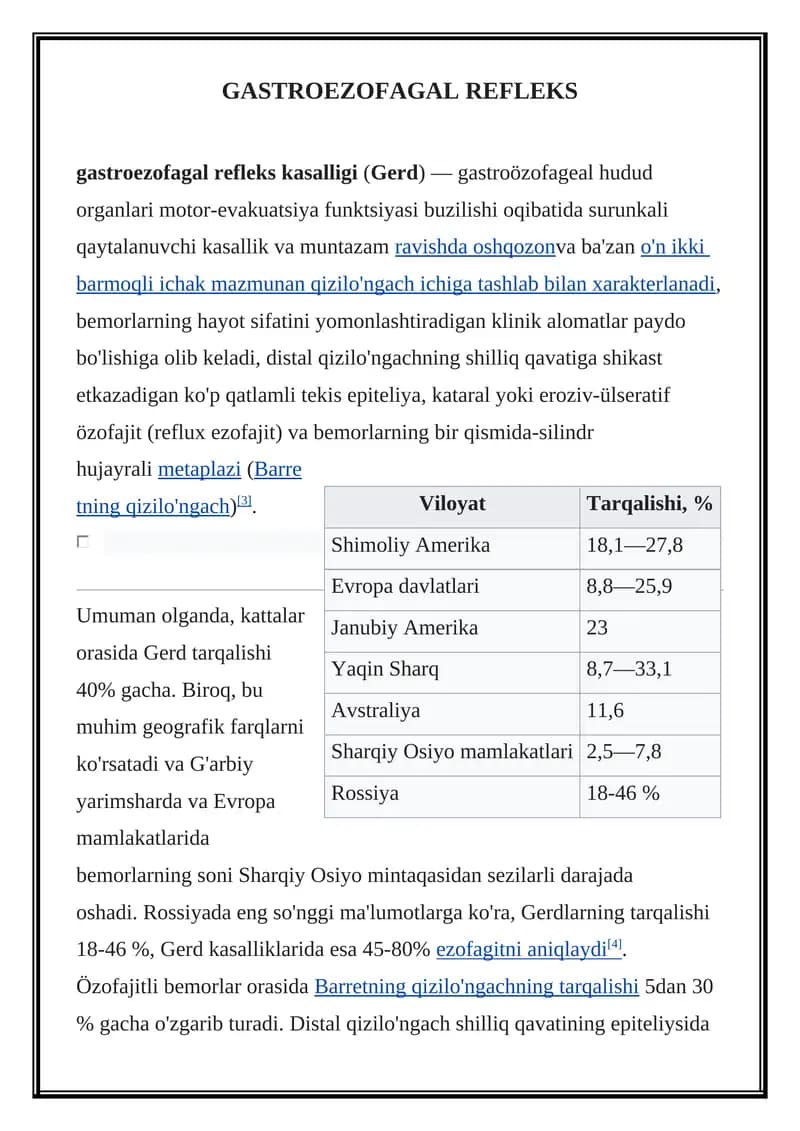 GASTROEZOFAGAL REFLEKS