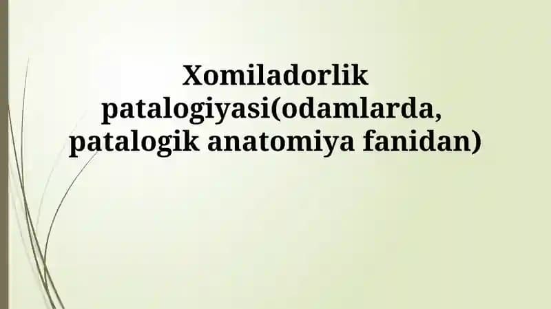 Xomiladorlik patalogiyasi