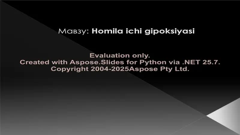 Homila ichi gipoksiyasi