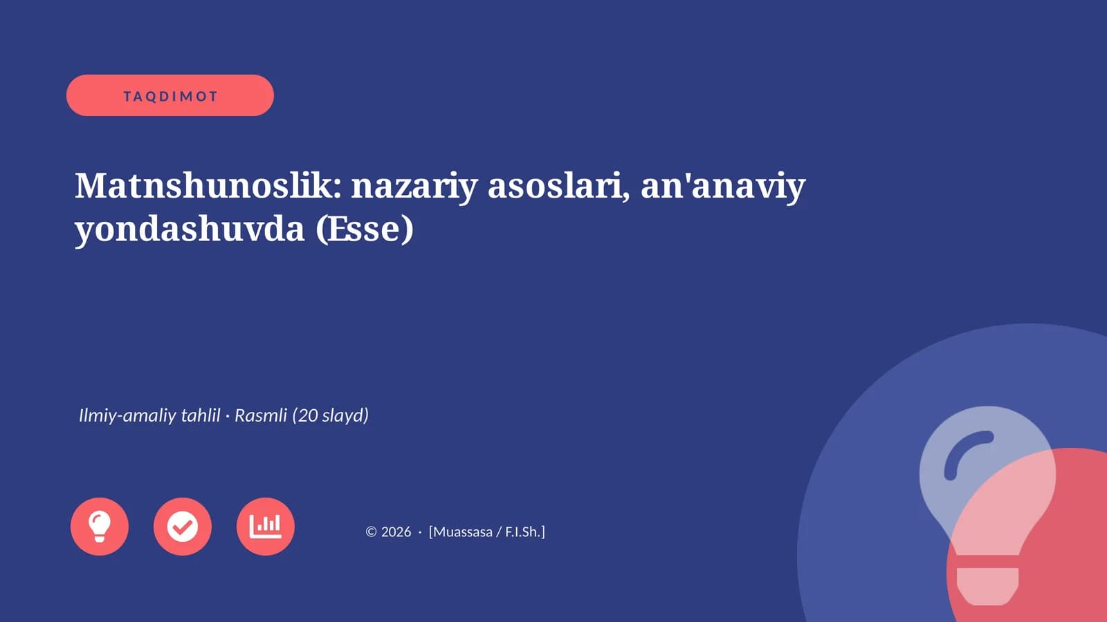 Matnshunoslik: nazariy asoslari, an'anaviy yondashuvda (Esse)