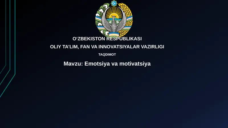 Emotsiya va Motivatsiya