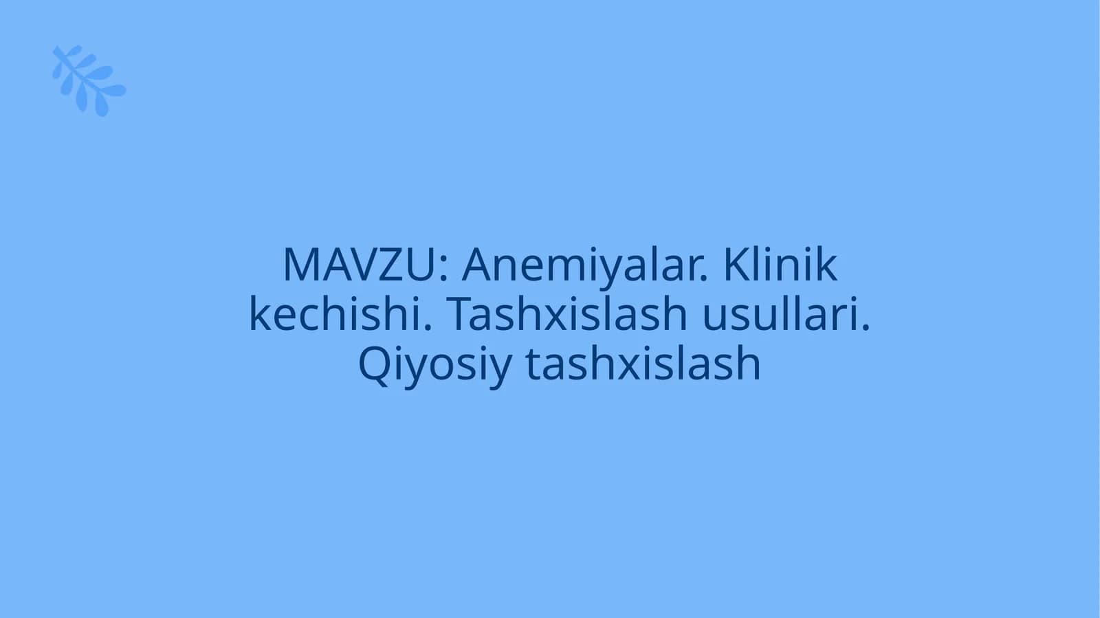 Anemiyalar
