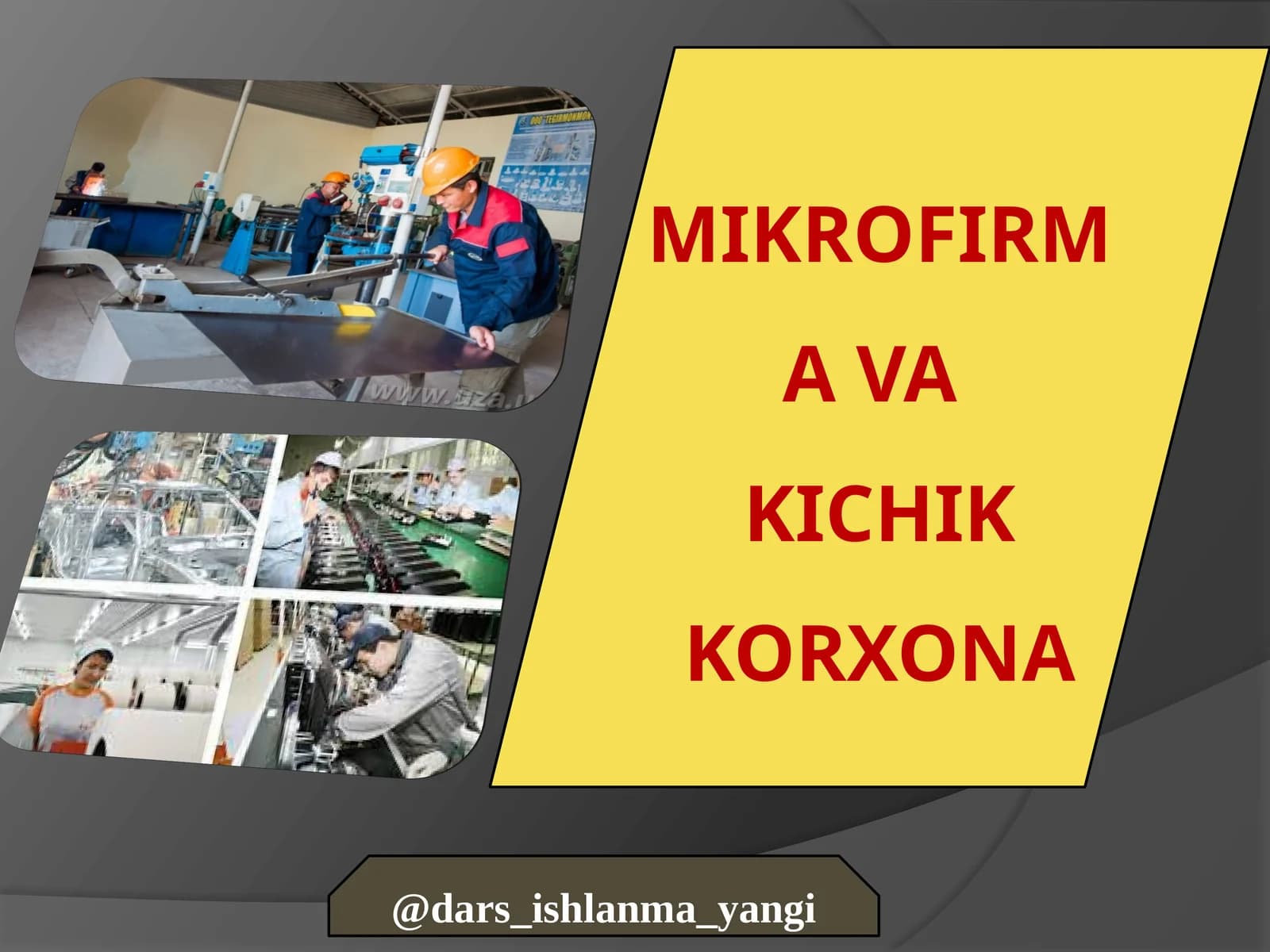 KICHIK TADBIRKORLIK SUBYEKTLARI