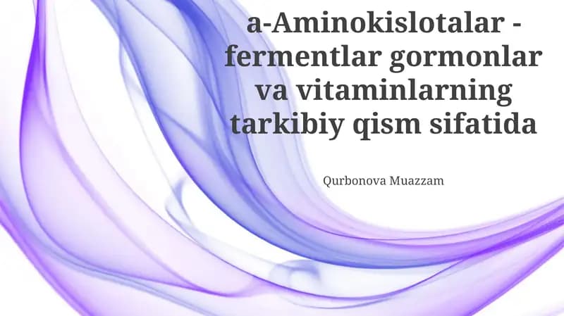 A-Aminokislotalar
