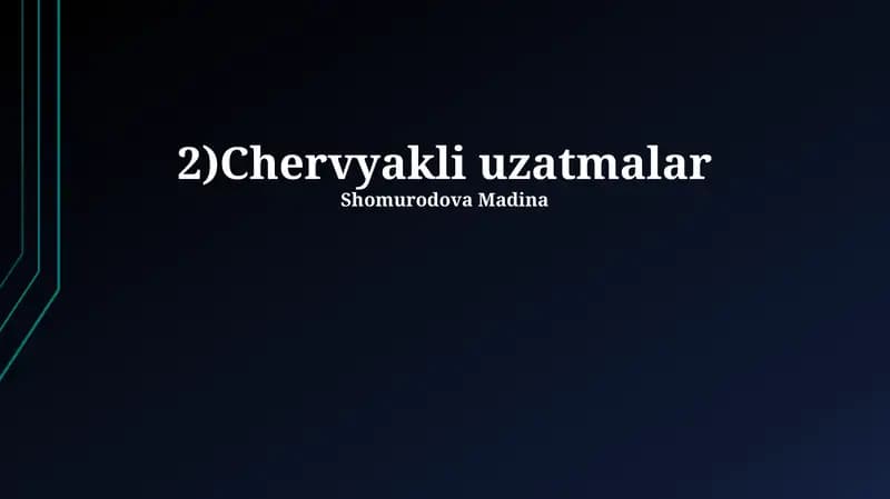 Worm uzatmalari