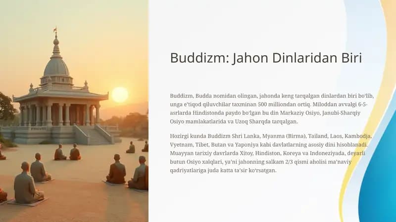 Buddizm: Jahon Dinlari