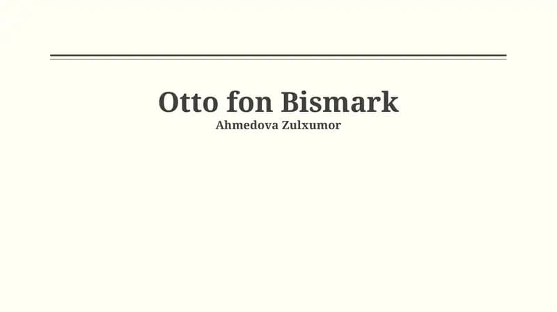 Otto fon Bismark