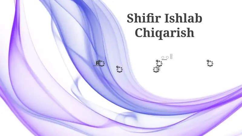 Shifir Ishlab Chiqarish