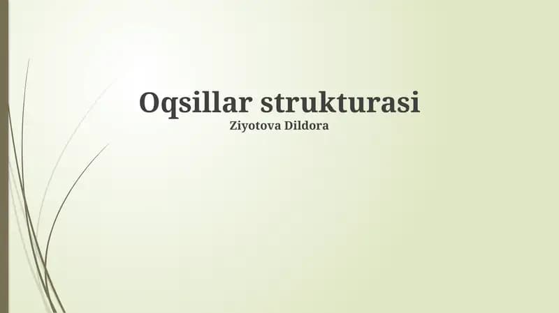 Oqsillar strukturasi
