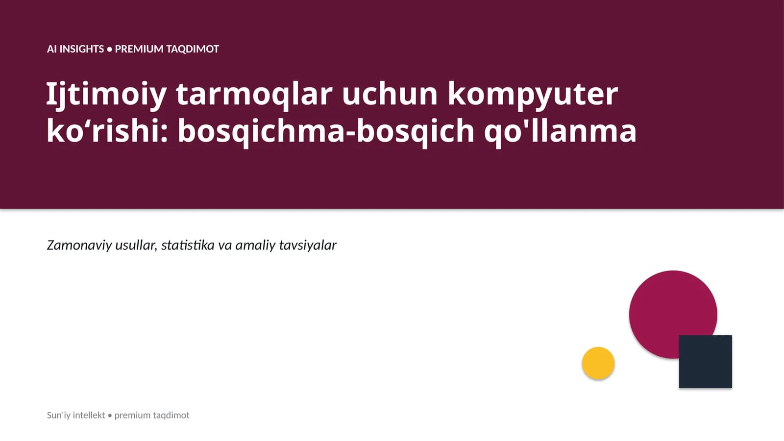 Sun'iy intellekt • premium taqdimot
