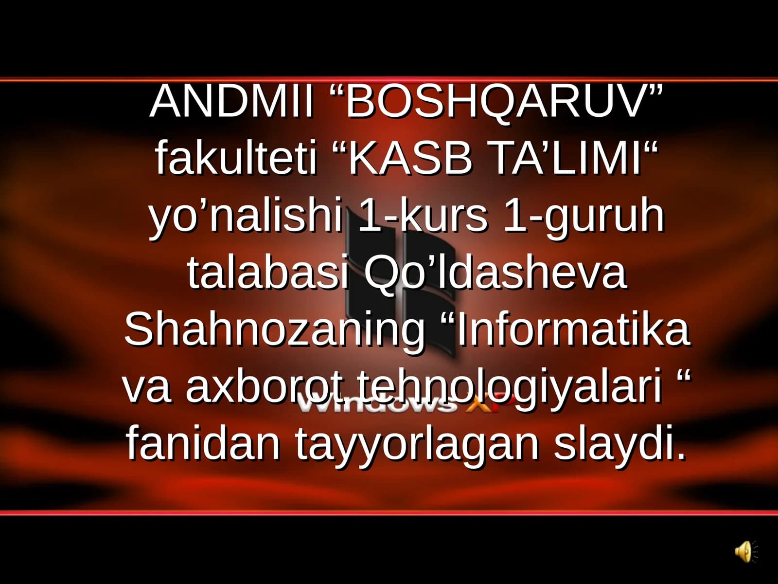 Informatika va ahborot tehnalogiy