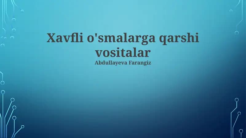 Yangi avlod saratonga qarshi vositalar