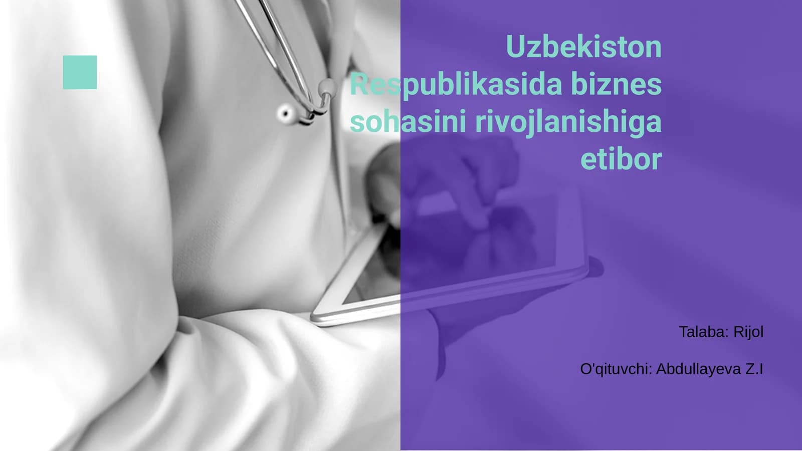 Biznes sohasining dolzarbligi