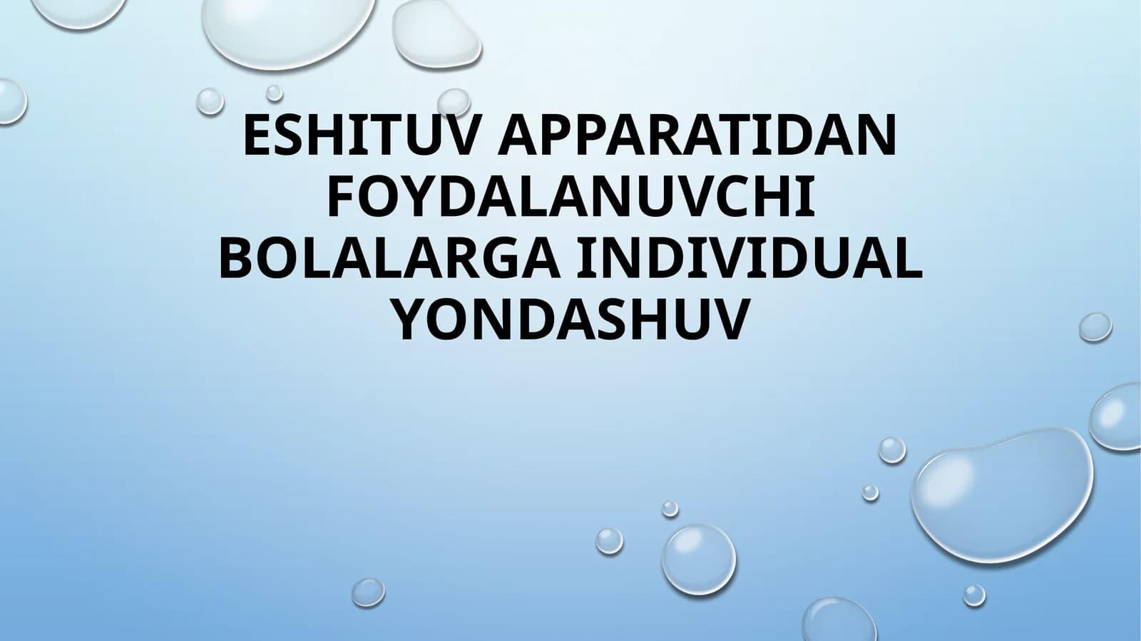 Individual yondashuv metodikasi