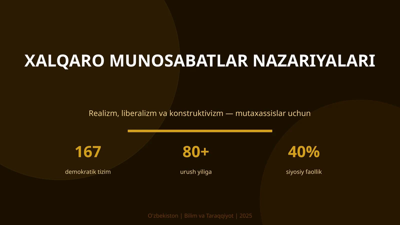 XALQARO MUNOSABATLAR NAZARIYALARI