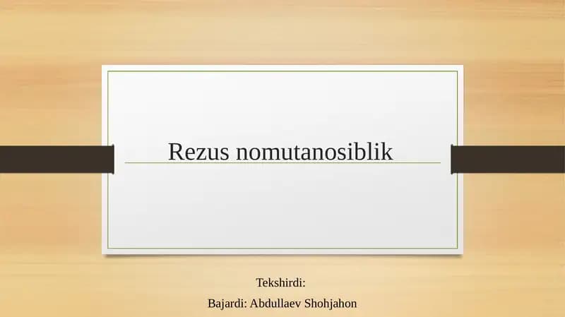 Rezus-nomutanosiblik