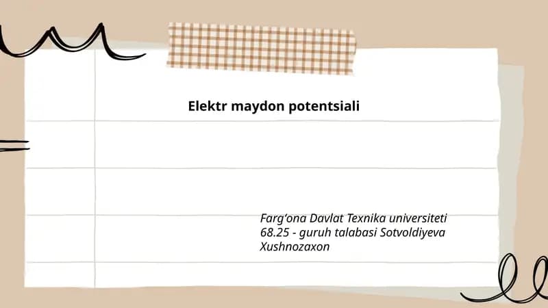 Elektr maydon potentsiali