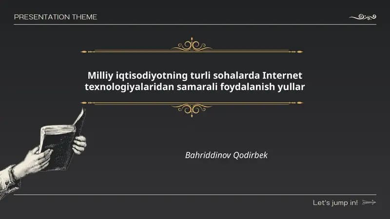 Milliy iqtisodiyotning turli sohalarda Internet texnologiyalaridan samarali foydalanish yullar