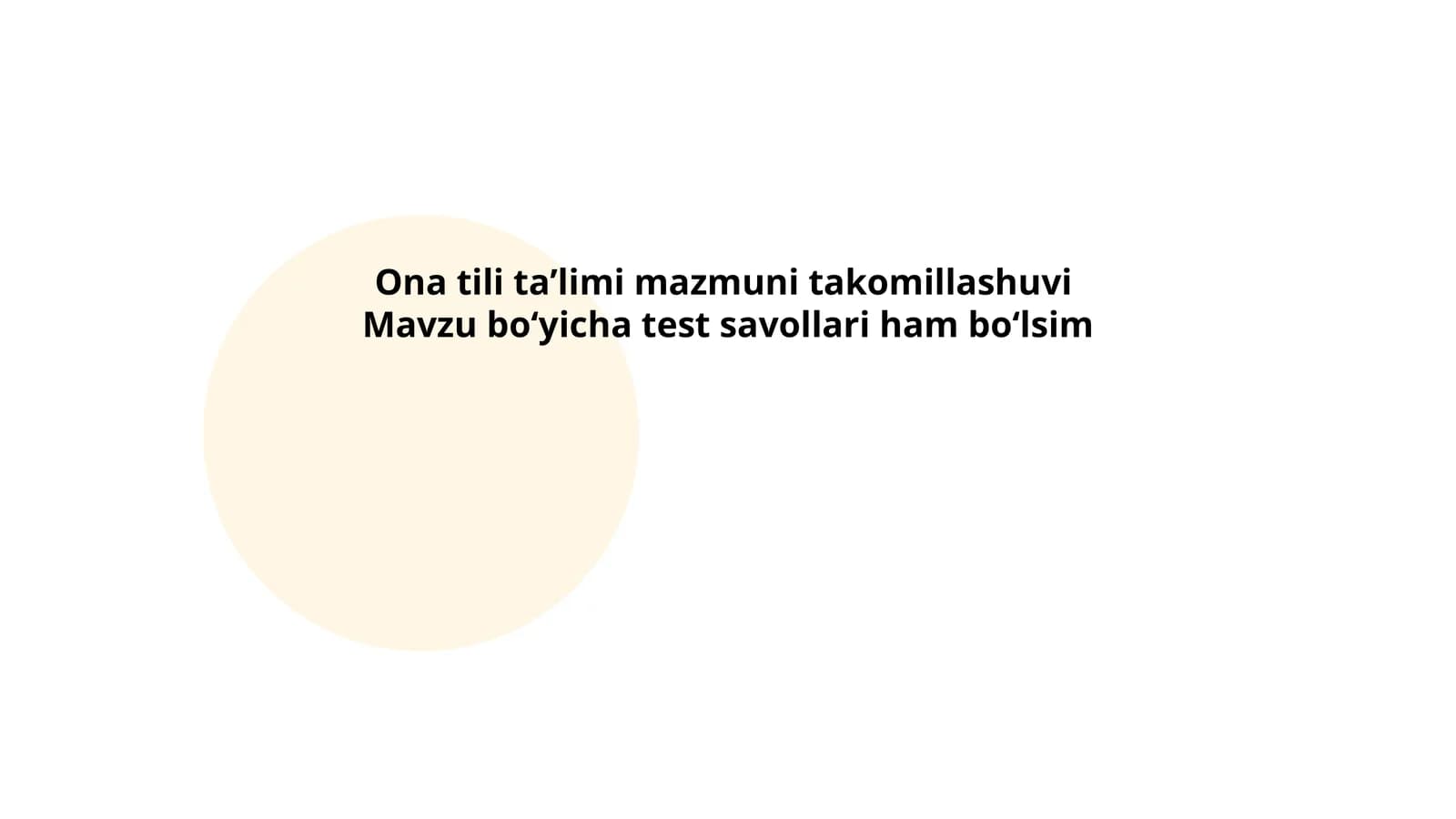 Ona tili taʼlimi mazmuni takomillashuvi