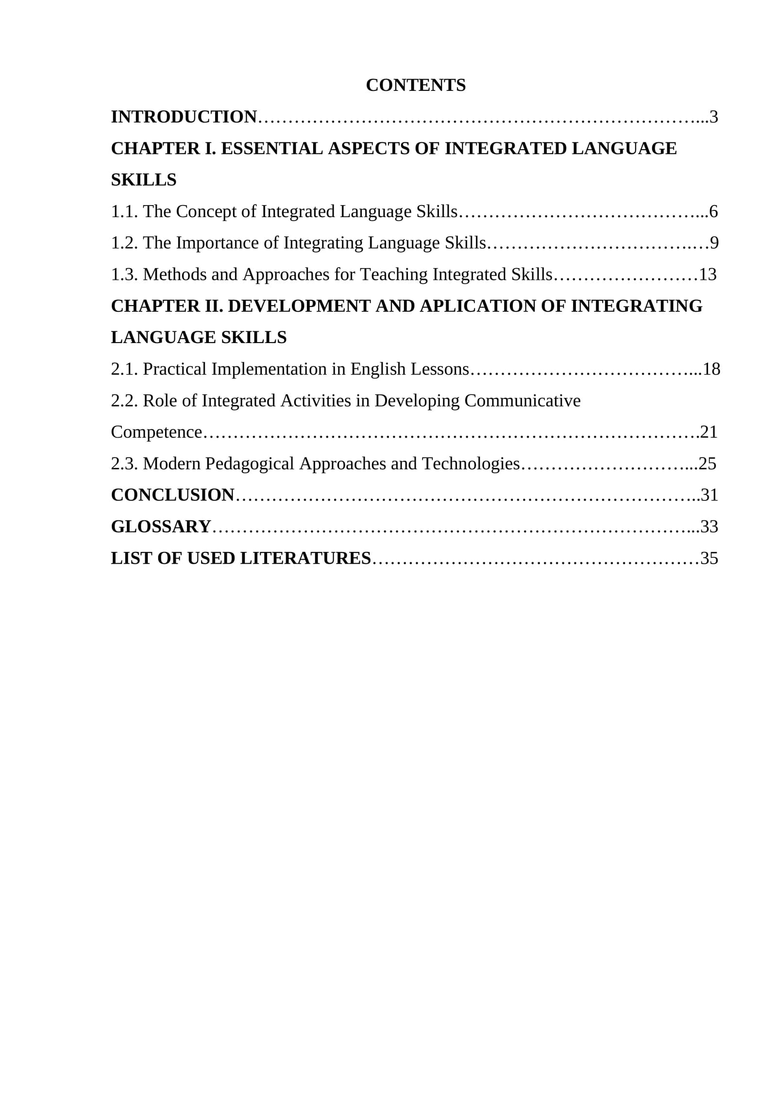 The importance of integrating the four skills in english teaching