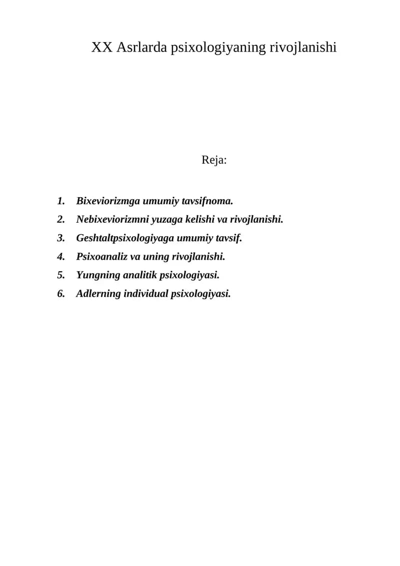 Bolani psixologik tarbiyalash