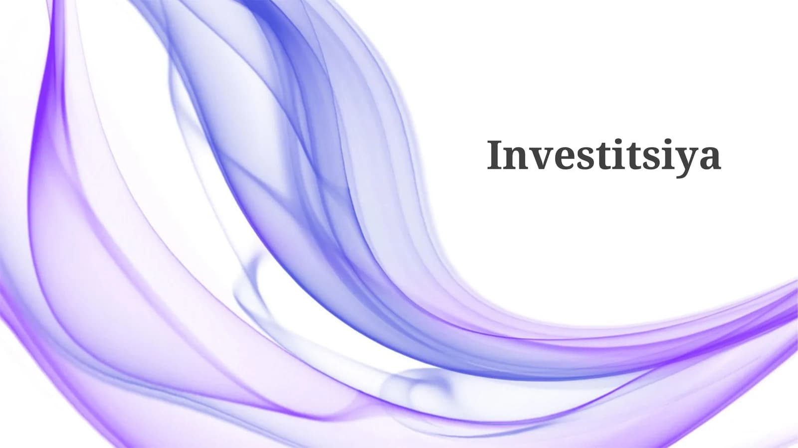 Investitsiya asoslari