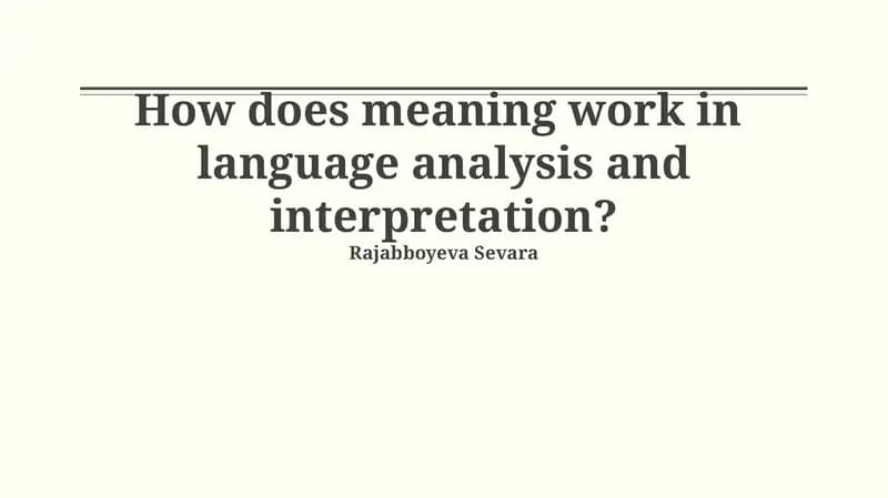 Ambiguity and Polysemy: Navigating Multiple Meanings