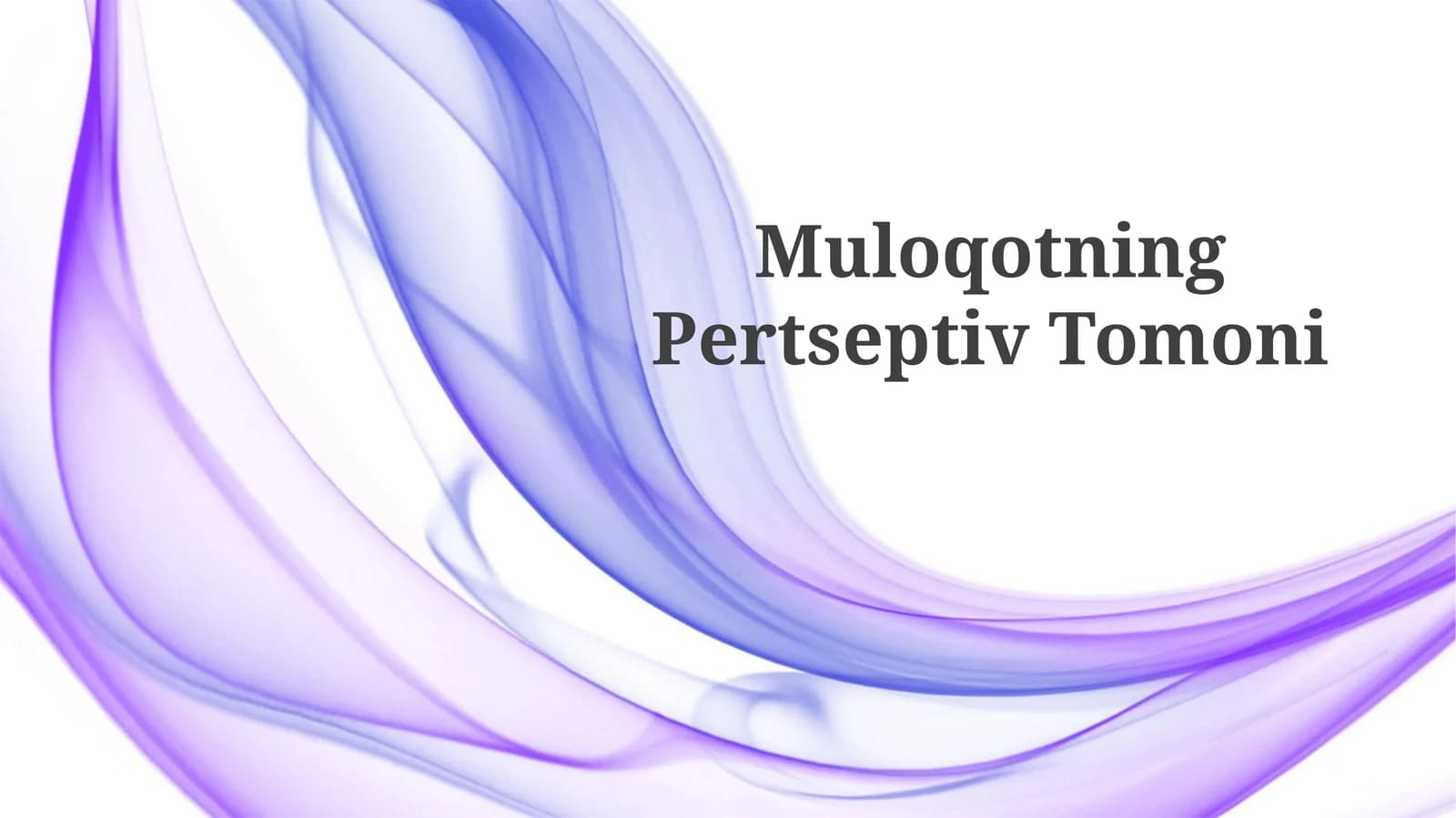 Muloqotning Pertseptiv Tomoni