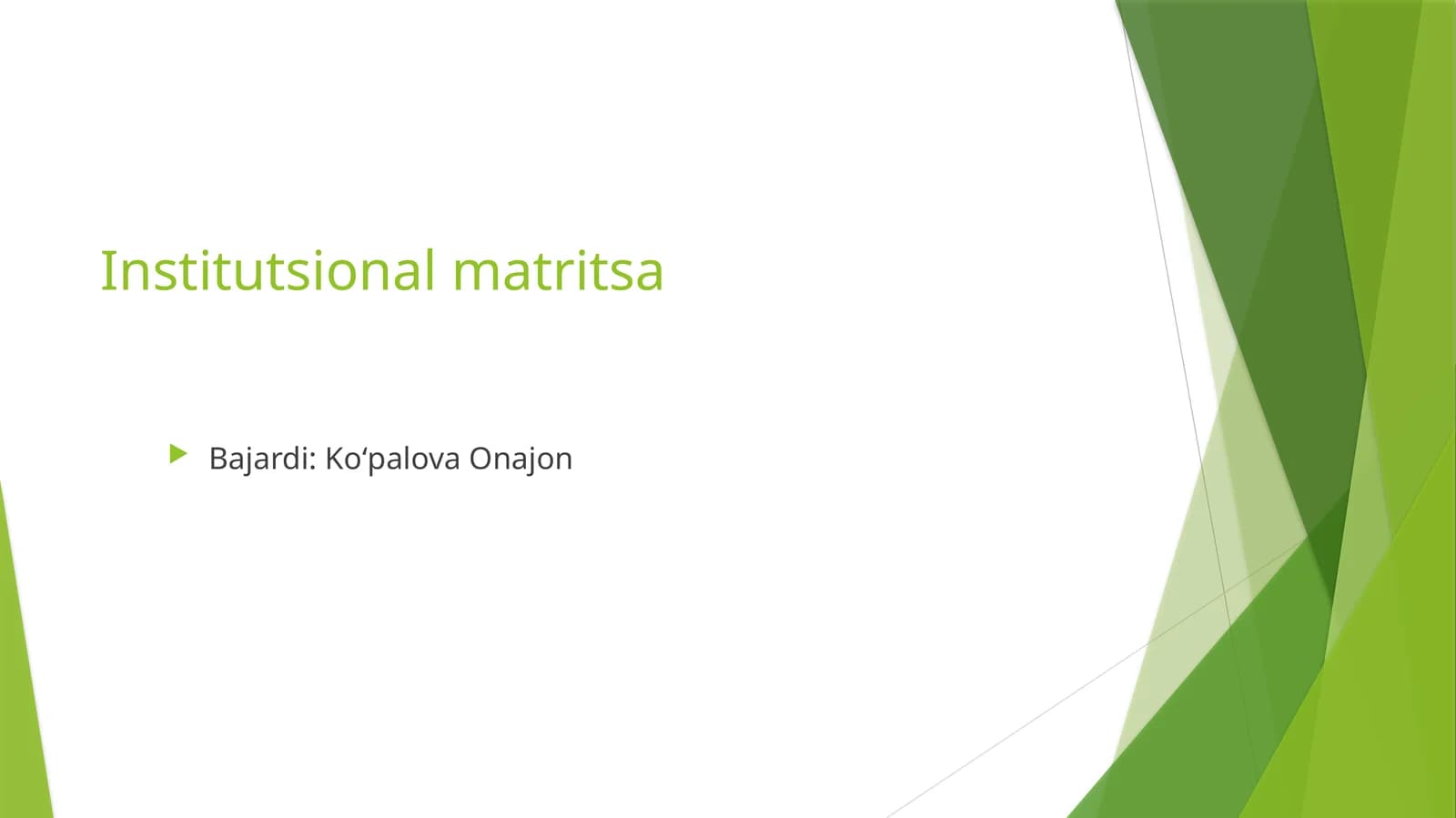 Institutsional matritsa