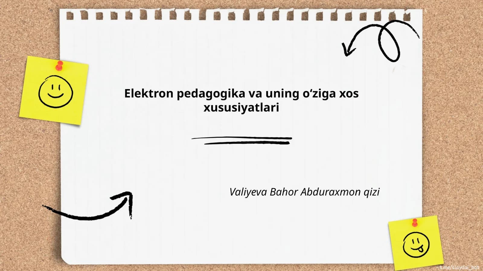 Elektron pedagogika va uning oʻziga xos xususiyatlar
