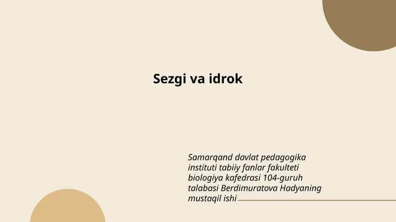 Sezgi va idrok