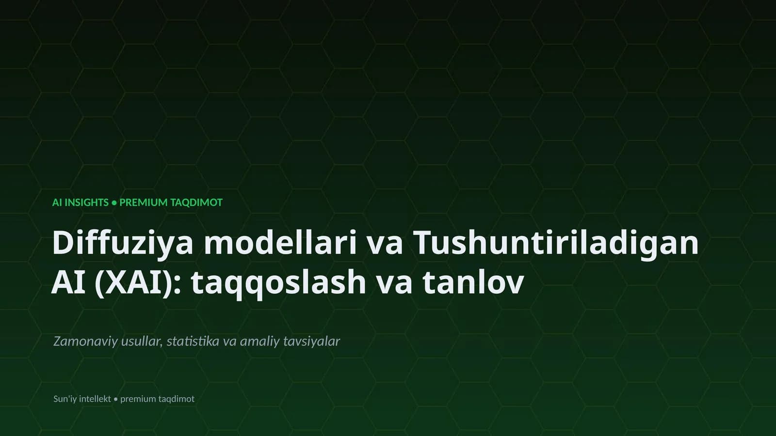 Sun'iy intellekt • premium taqdimot