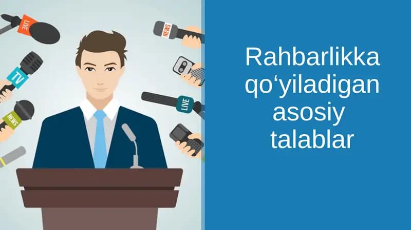 Rahbarlikka qo‘yiladigan asosiy talablar