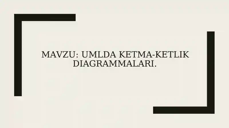 Umlda ketma-ketlik diagrammalari