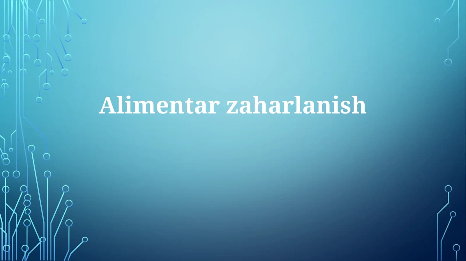 Alimentarzaharlanish