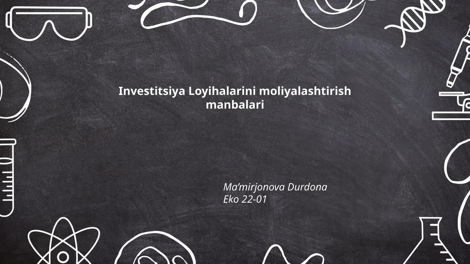 Investitsiya Loyihalarini moliyalashtirish manbalari
