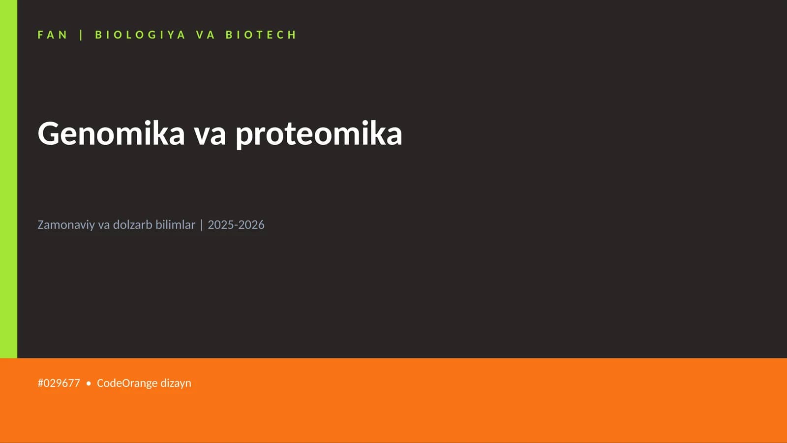 Genomika va proteomika