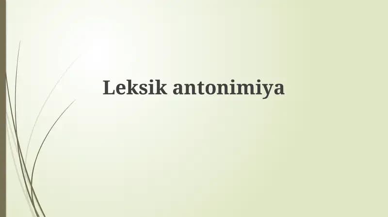 Leksikantonimiya