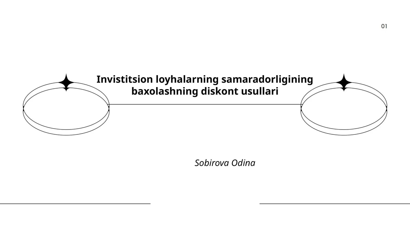 Invistitsion loyhalarning samaradorligining baxolashning diskont usullari