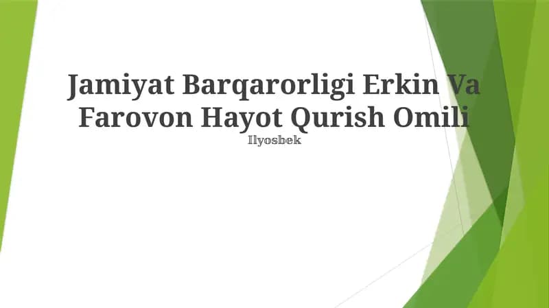 Iqtisodiy Farovonlik