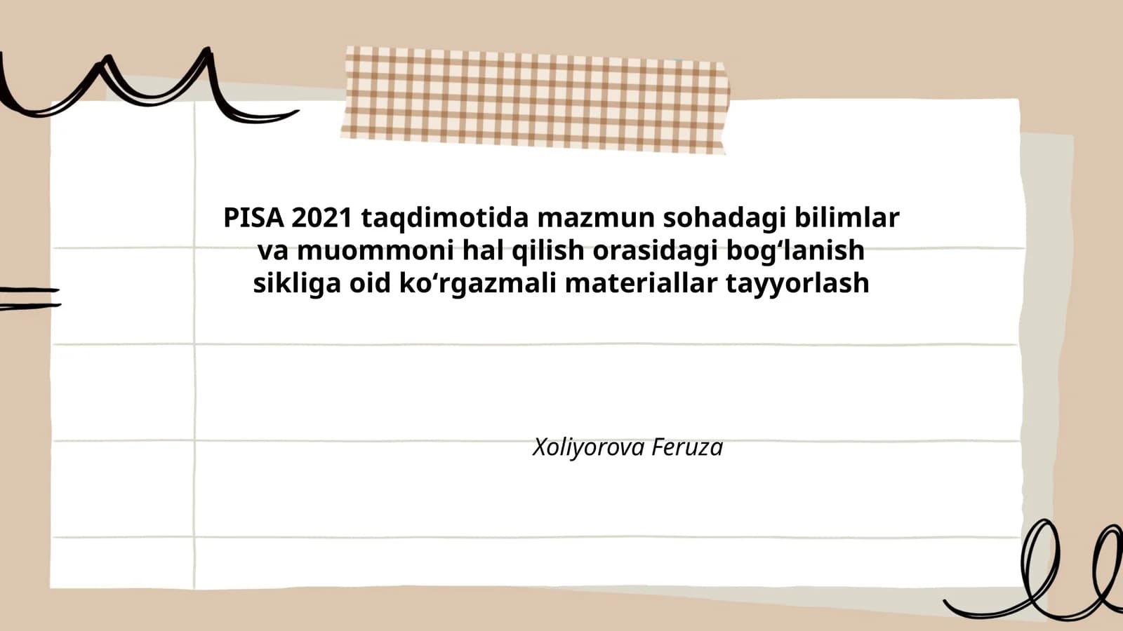 PISA 2021 mazmun sohalari