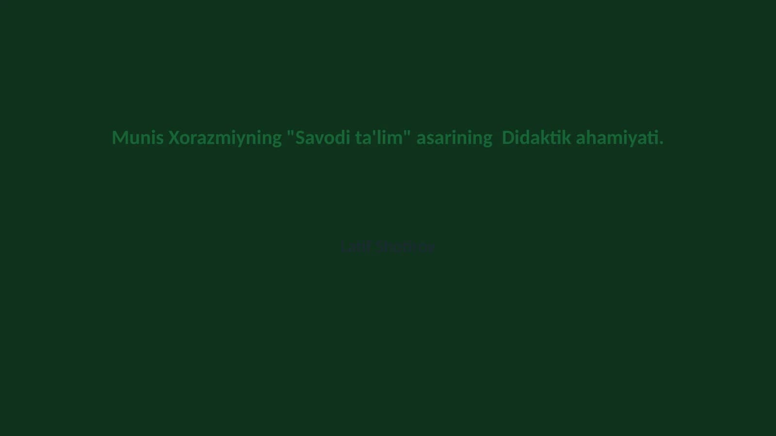 Savodi ta'lim asari