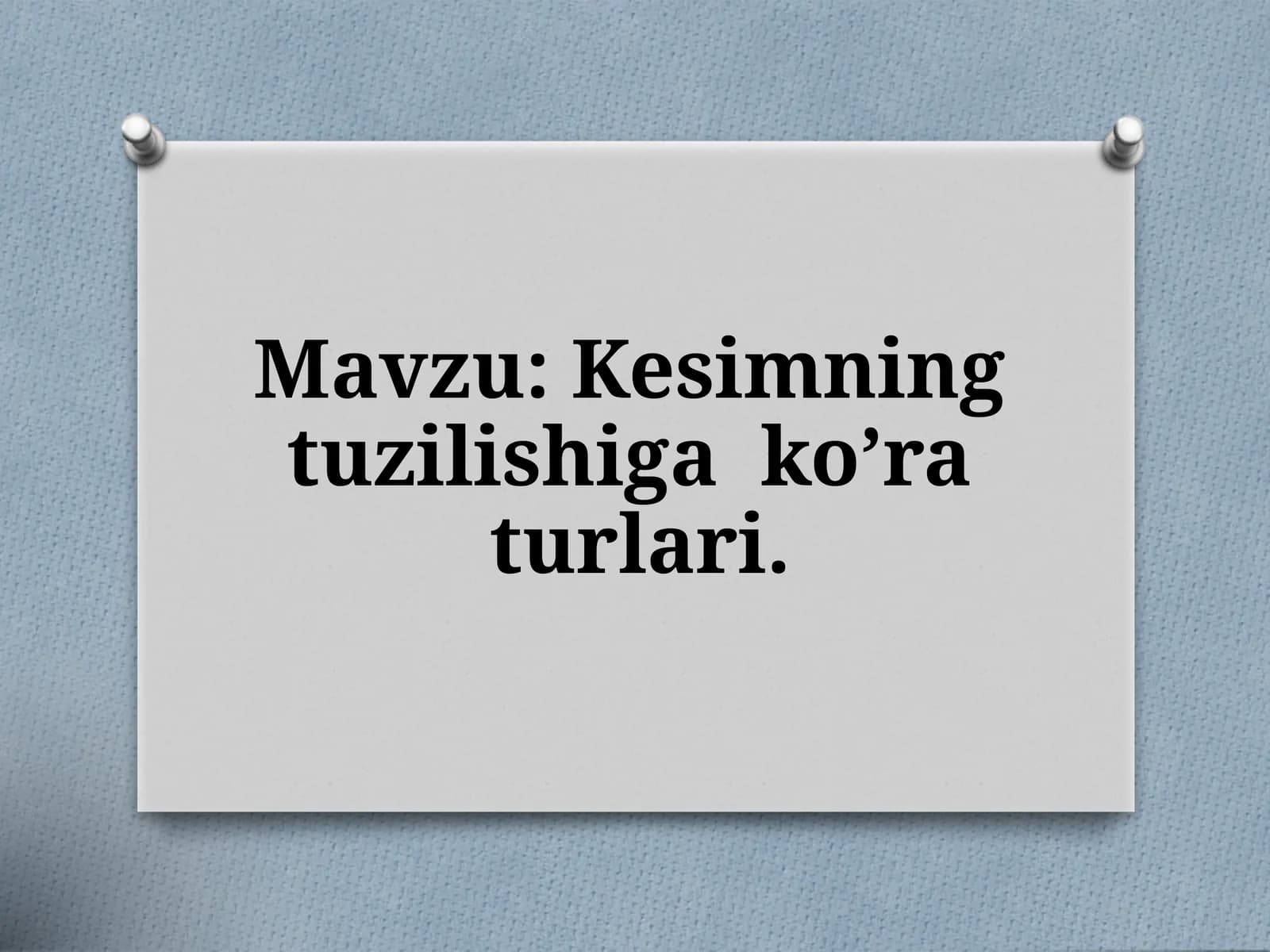 Kesimning tuzilishi