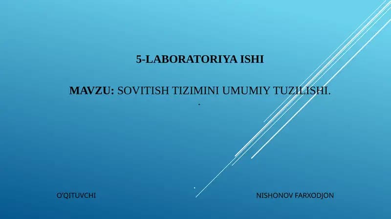 Sovitish tizimini umumiy tuzilishi