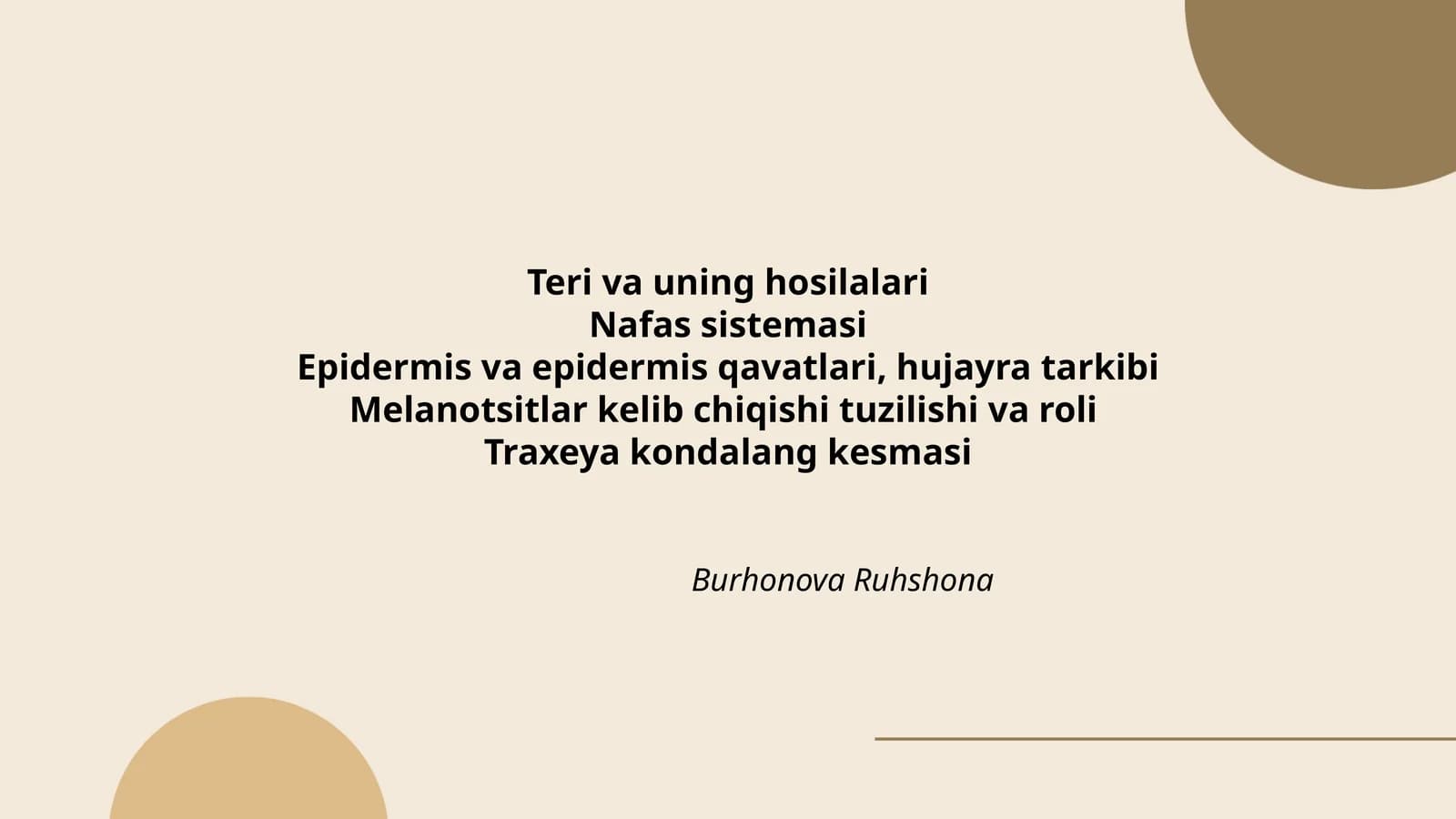 Teri va uning hosilalari