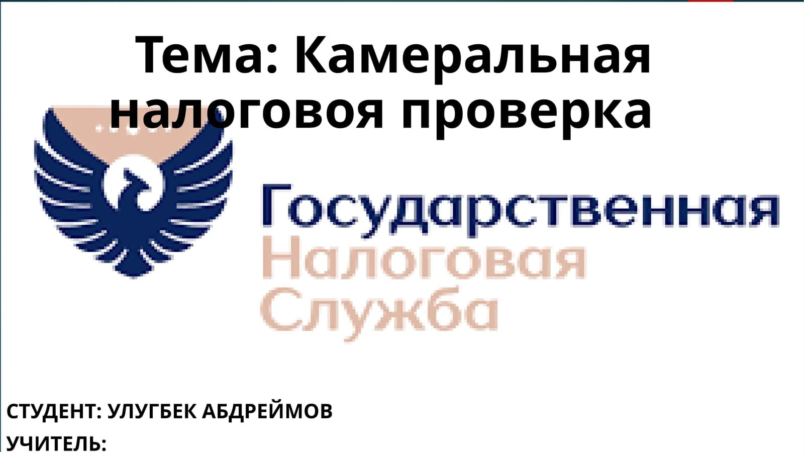 Камеральная налоговая проверка